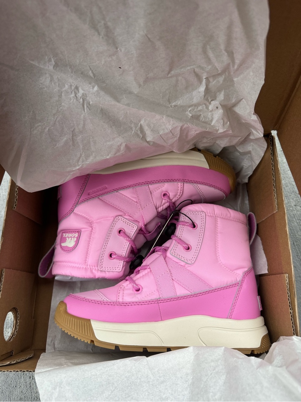 Sorel Whitney III Plus Snow Boots Kids Size 3 Hot Pink Waterproof Winter Boots - Picture 4 of 10